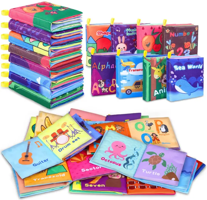 Baby Bath Books, Nontoxic Fabric Soft Baby Cloth Books